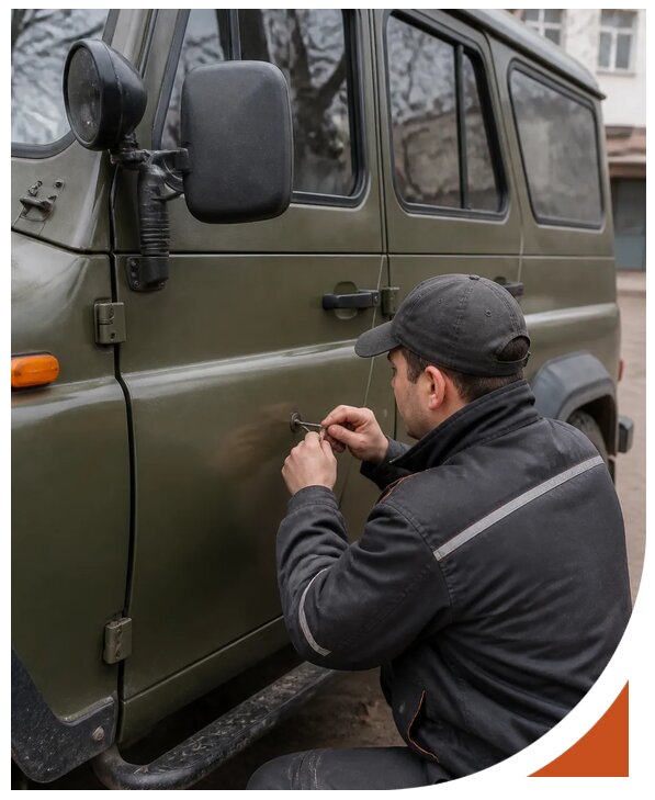 Профессиональное вскрытие автомобиля УАЗ без повреждений в Курганинске